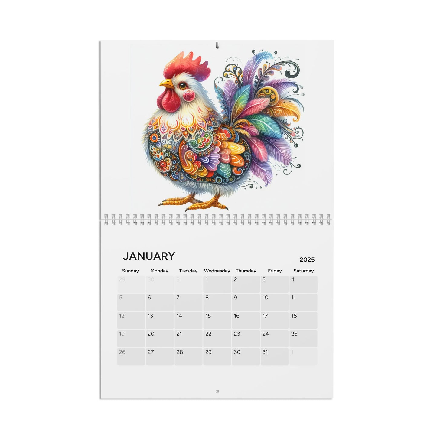 Chicken Lady, Crazy Chicken Lady Calendar (2025) Office, Women Gift (2025)